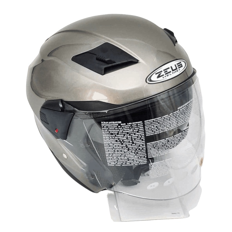 Helm Zeus ZS611 Solid Dark Silver Glossy | Zeus ZS 611 Double Visor