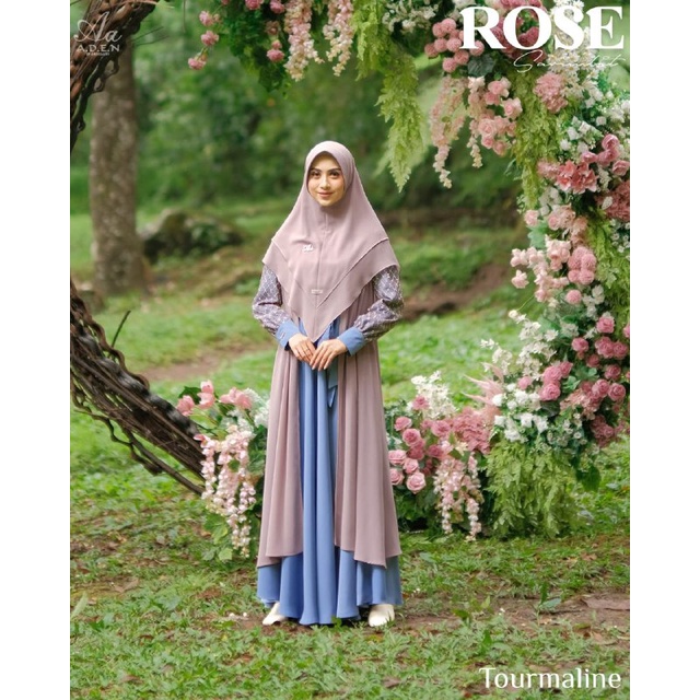 Gamis Set Khimar. Gamis Set Rose - Aden Hijab (READY STOCK)