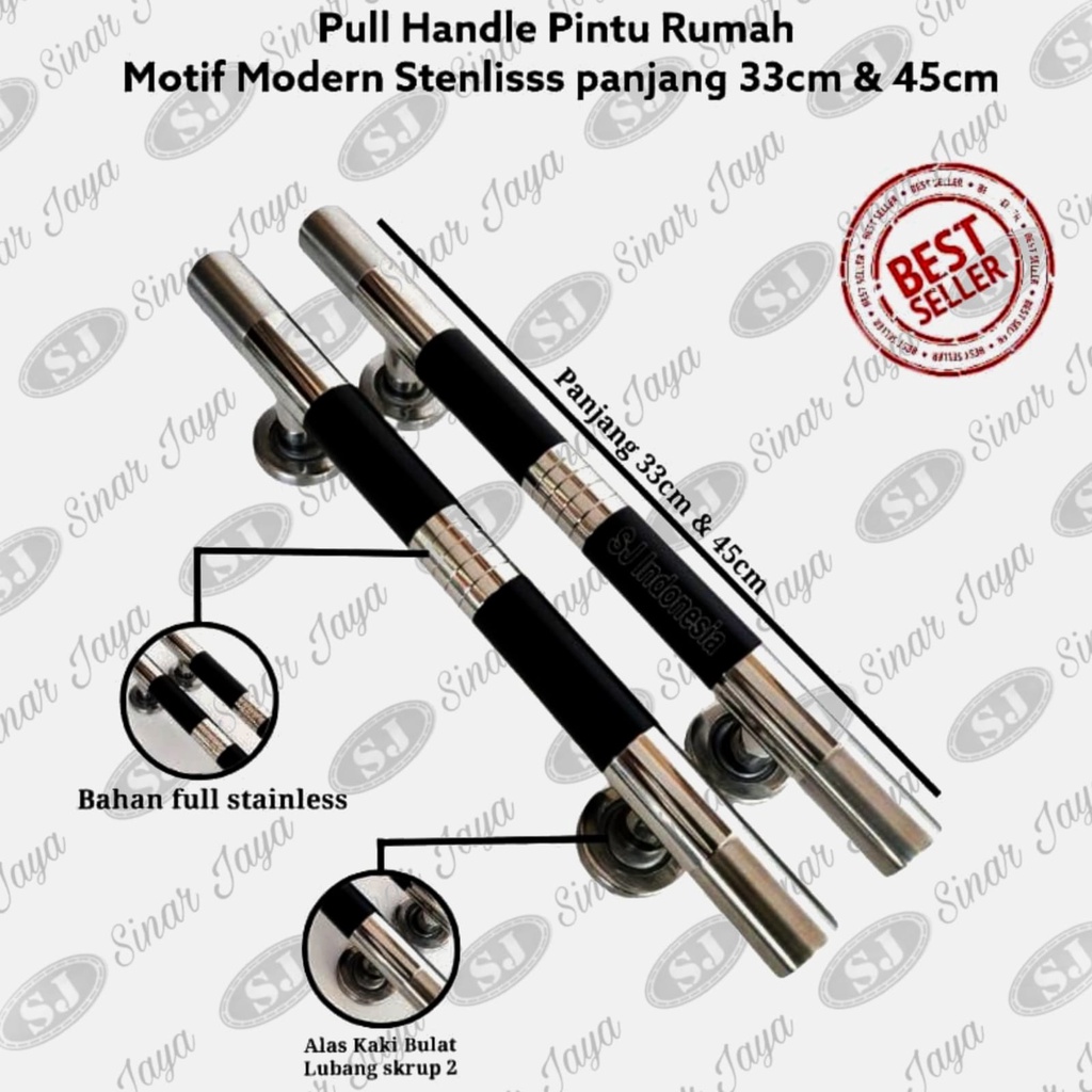 handle pintu murah gagang tarikan pintu stainless panjang 33cm 45cn pegangan pintu kuputarung minimalis