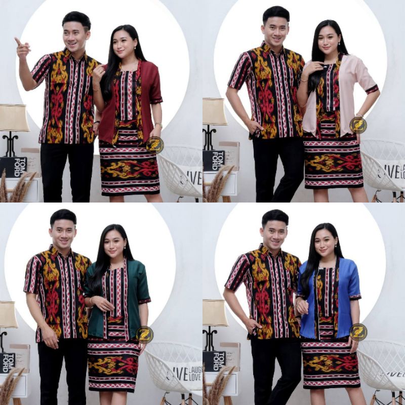 Dress pesta kondangan / Dress natal / Batik Natal Couple / Setelan Dress Batik / Baju Natal Murah