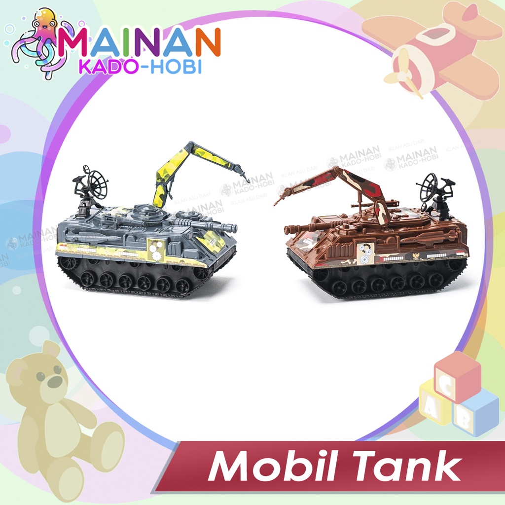 MAINAN ANAK DIECAST MOBIL BATTLE TANK TEMPUR MILITER