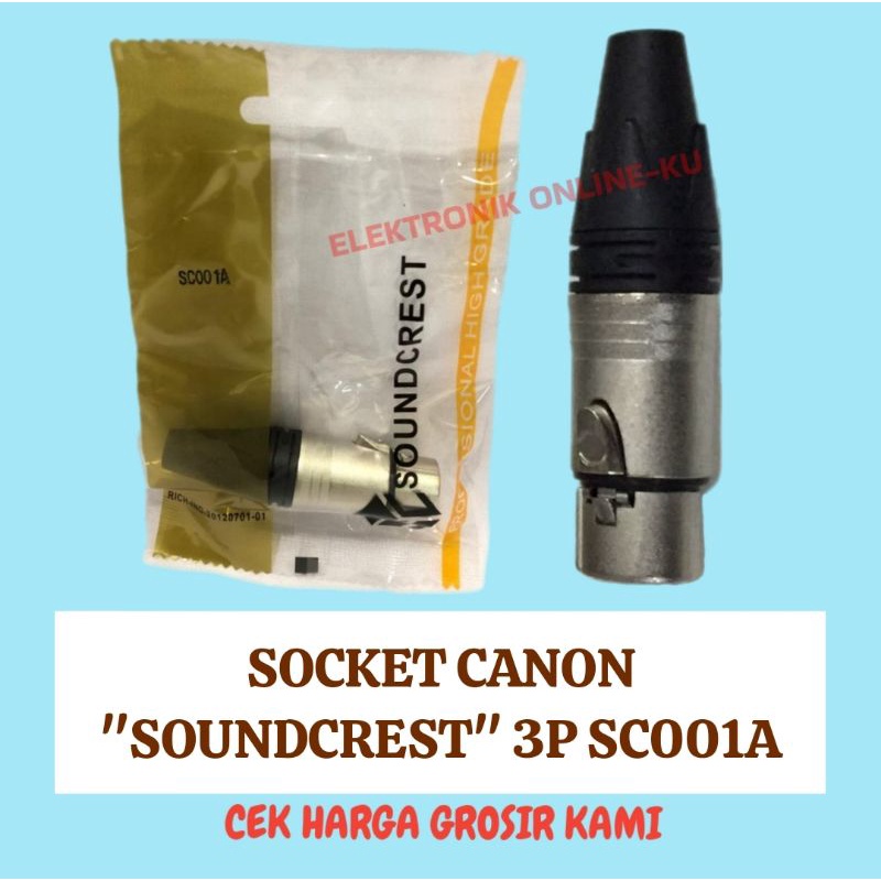 SOCKET CANON XLF FEMALE SOUNDCREST 3PIN SC001A