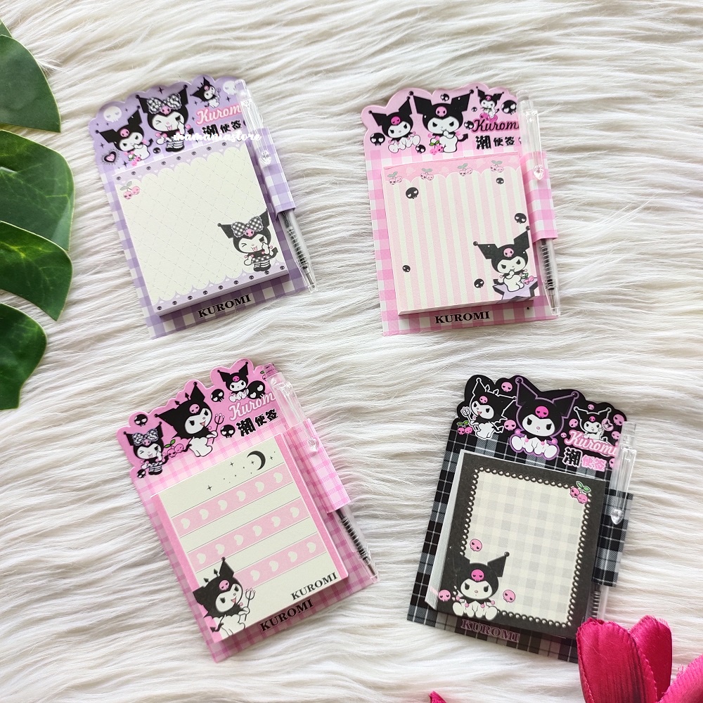 Jual Sticky Note Karakter Kuromi Melody Memo Mini Pen Memo Karakter