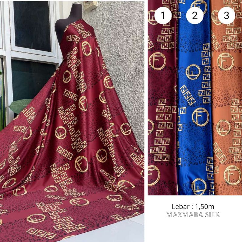 (alena textile) KAIN MAXMARA SILK MOTIF PREMIUM