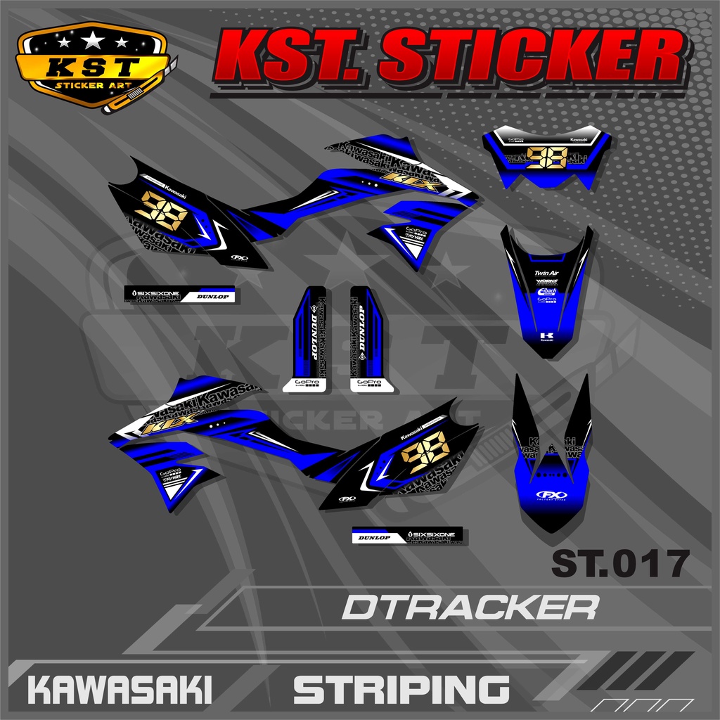 Striping Dtracker - Sticker Striping Kawasaki Dtracker. ST 017