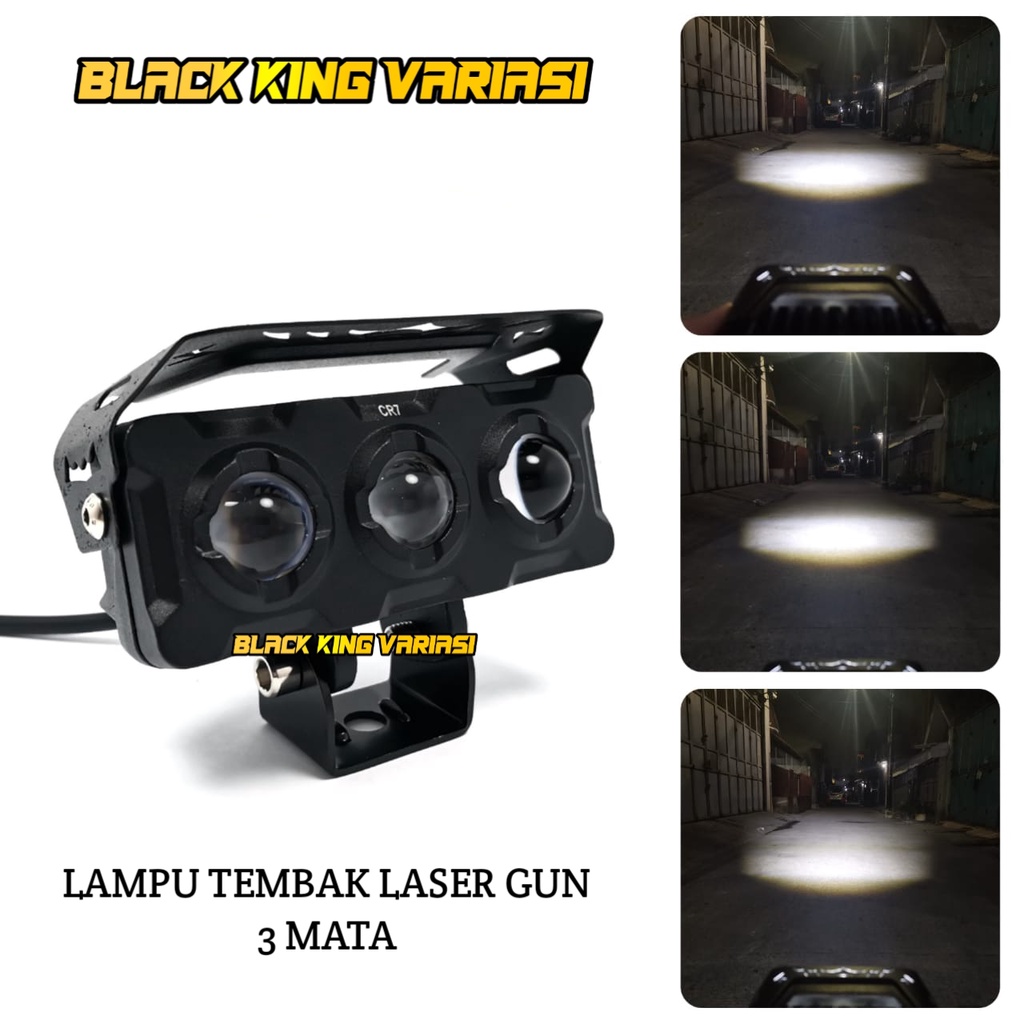 Lampu Tembak Laser SQL 3 Mata Lampu Tembak Laser LED Foglamp LED Superbright 3 Mata