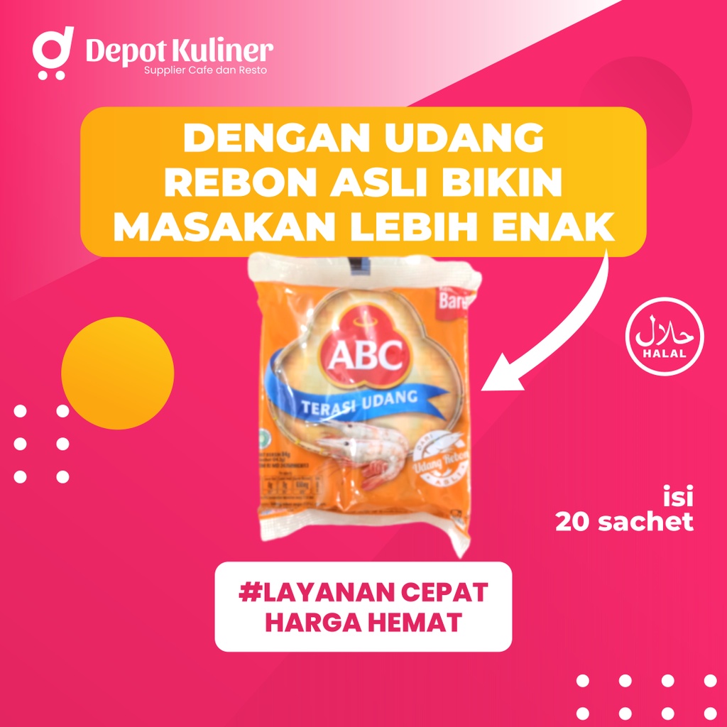 Terasi Udang ABC Pack isi 20 Sachet Udang Rebon  Asli