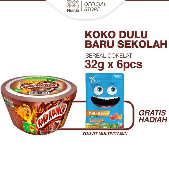 

KOKO KRUNCH Sereal Sarapan Coklat Combo Pack 32g x 6pcs Free Youvit
