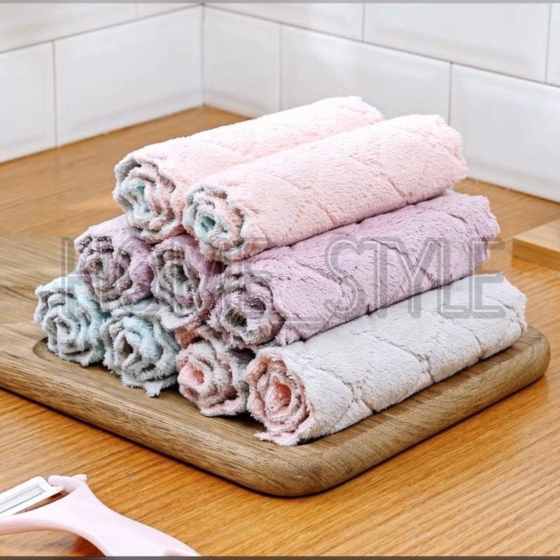 KAIN LAP DAPUR MICROFIBER SERBAGUNA / KAIN LAP CUCI PIRING ANTI MINYAK MICROFIBER BERKUALITAS JRW0078