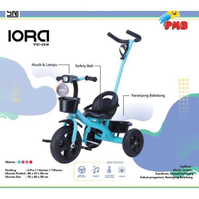 Sepeda Roda Tiga Pmb Iora Tc03 Tc06 Sepeda Anak Roda 3 #Original