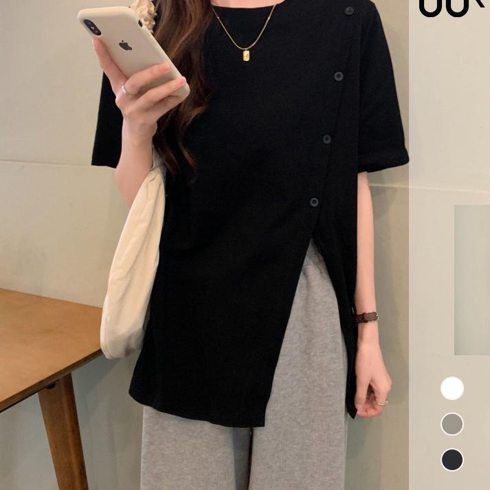 Quality Control✅Korean T-Shirts Crop Women Atasan Lengan Pendek 2220 (M/L/XL)|KD3