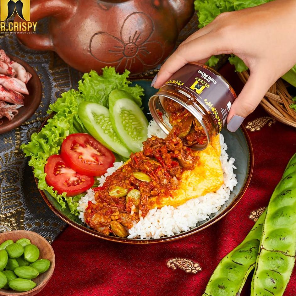 

[KODE N6KDH] Sambal Cumi Asin/Pete/Bajak Ebi/Teri Medan Sambel Mr.Crispy