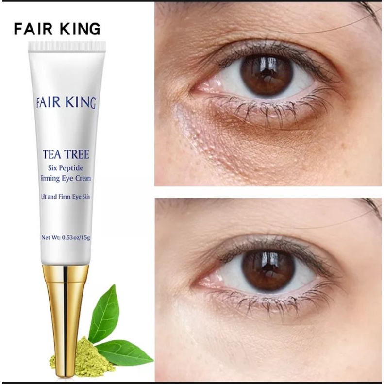 FAIR KING Tea Tree Six Peptide Wrinkle Eye Cream Krim Mata Anti Penuaan Menghilangkan Lingkaran