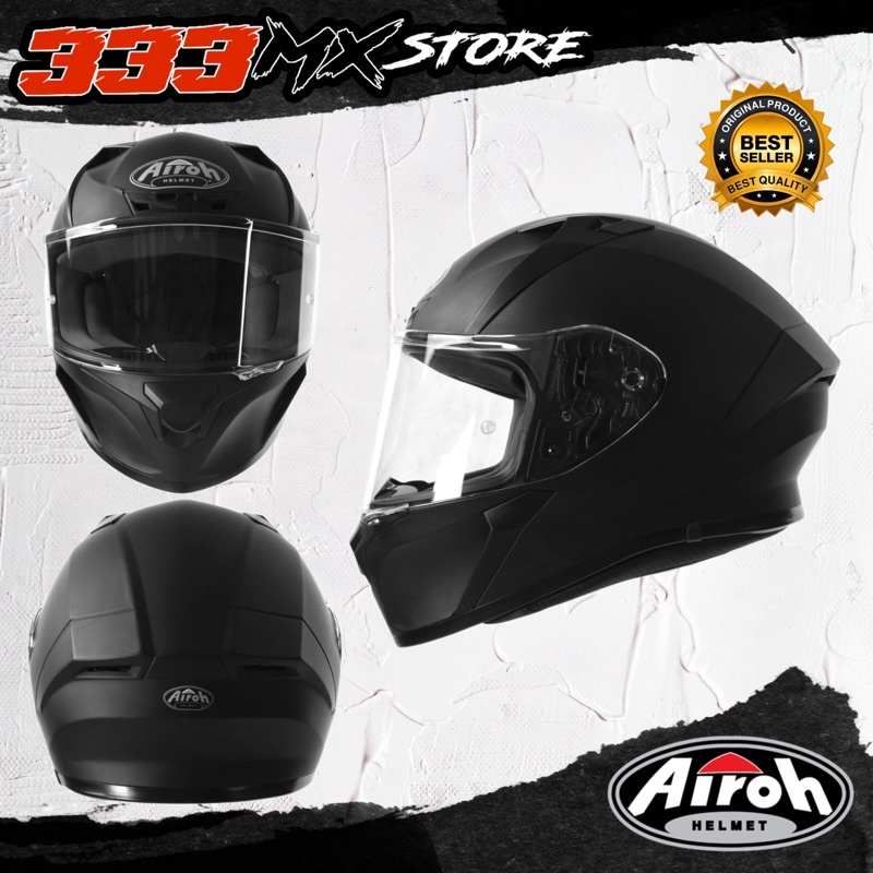 HELM AIROH VALOR MATT BLACK HELMET AIROH FULL FACE VALOR BLACK ORIGNAL