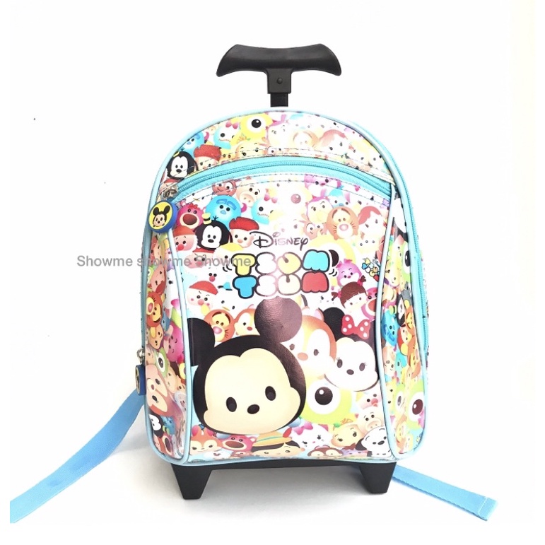 SHOWME TROLI - TROLLEY DORONG TAS ANAK SEKOLAH PAUD - TK KARAKTER SUM BIRU CUTE