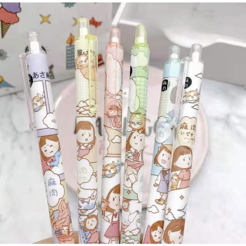 

Pena Gel Hitam NON-ERASABLE | Pulpen Gel Karakter | Bolpen Gel Lucu | Pena Gel RANDOM