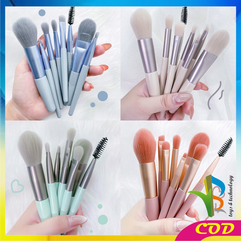 RB-K93 K94 Kuas Make Up Set 8pcs Set Mini Travel Brush Make Up Set Cosmetic / Set Kuas Make Up / Beauty Tools