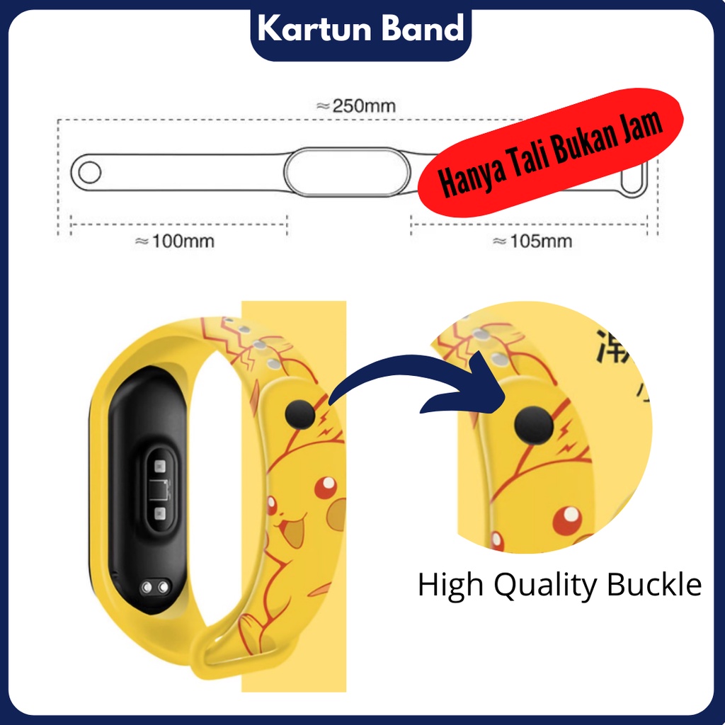 Strap Ml Band 5 Band 6 band 7 Silicone Strap Replacement Strap  XlAOMl Ml  Band 5/6/7 Cute Cartoon Anime Pattern