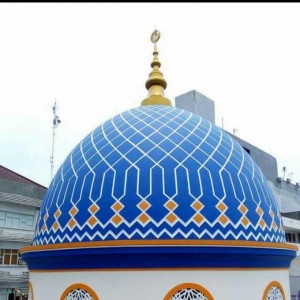 Kubah GRC Biru Untuk Musola/Masjid