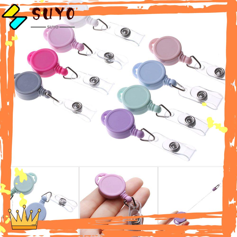 Suyo 1pc Badge Holder Fashion Tahan Lama Klip ID Kartu Nama Alat Tulis Lanyards