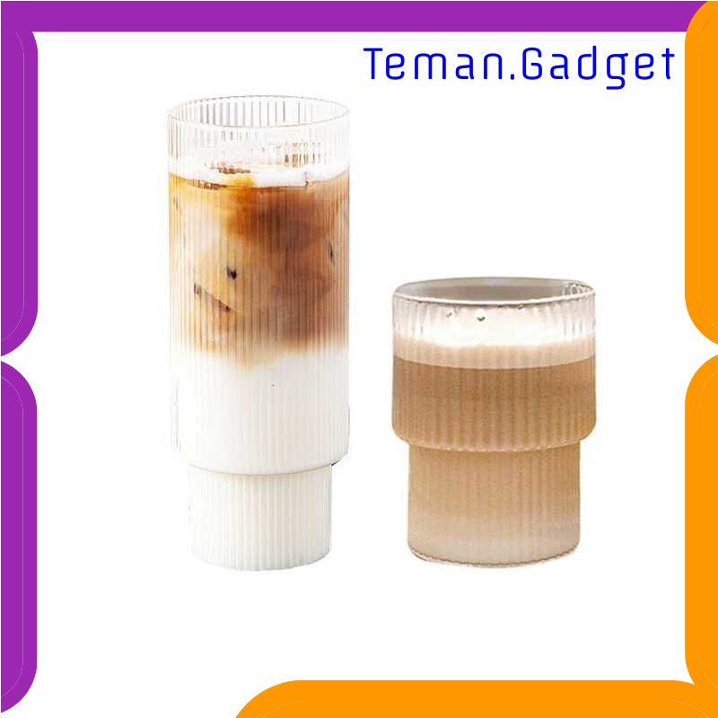 TG - DPR KEMORELA Gelas Cangkir Tea Coffee Mug Desain Stripe Origami - KMA091