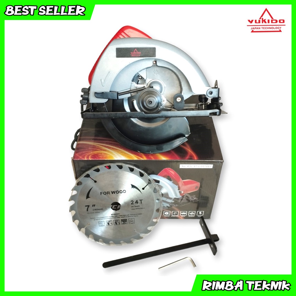 PROMO HARI INI!!!! GERGAJI KAYU LISTRIK 7 INCH CIRCULAR SAW YUKIDO AB-7CR/ / PLANNER YUKIDO TERMURAH DAN TERLARIS