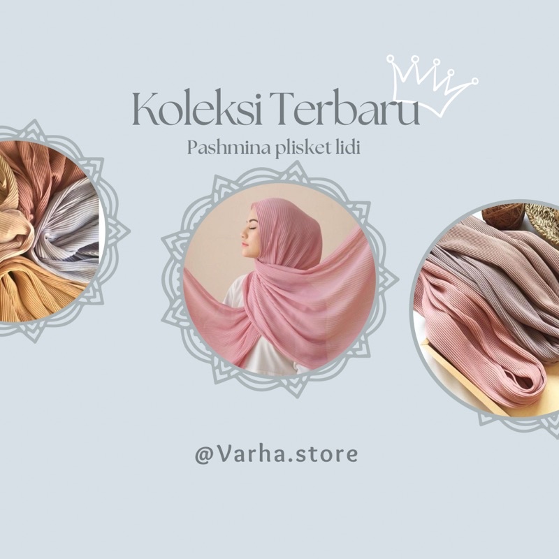 Pashmina plisket lidi/ pashmina ceruty plisket/ plisket lidi/ uk 180x75/ pashmina murah 