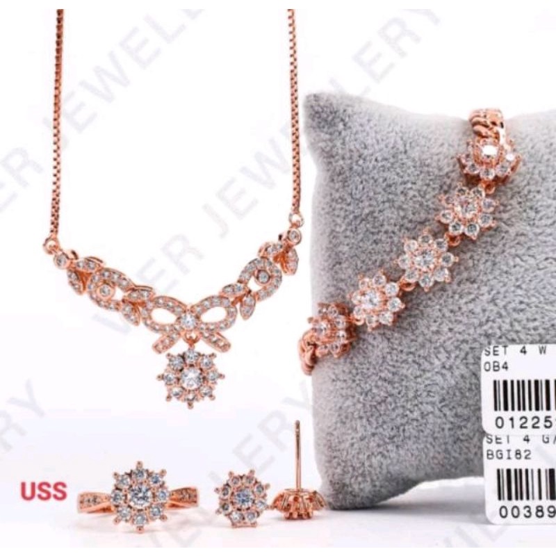 set ronyok rosegold. xuping Titanium lapis mas medan Sumbayak