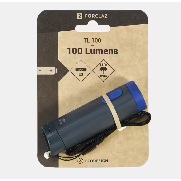 FORCLAZ TL100 Senter 100 Lumen Hiking Camping Fleksibel