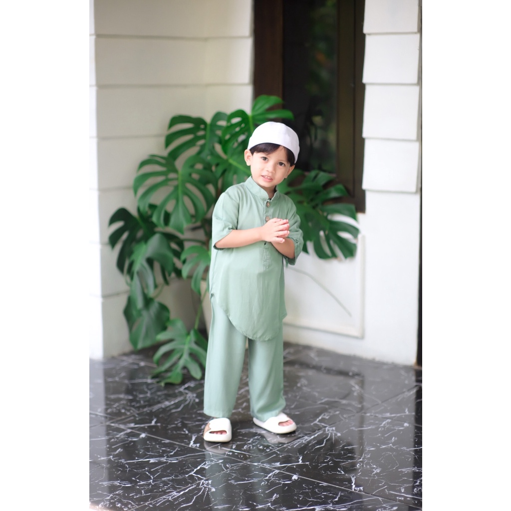 T24 - Keola Tabiea Set Setelan Muslim Baju Koko Anak Usia 1 – 6 Tahun