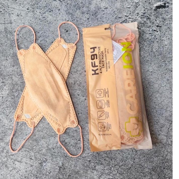 ㅳ KF94 5PLY GRADATION MIX CAREION.MASKER KF94 GRADATION SHRIMPINK MORANDI.HIJAB CAREION 4PLY ISI 10P