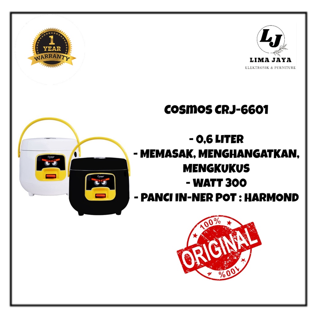 Cosmos Rice Cooker CRJ-6601 Magic Com 0,8 liter