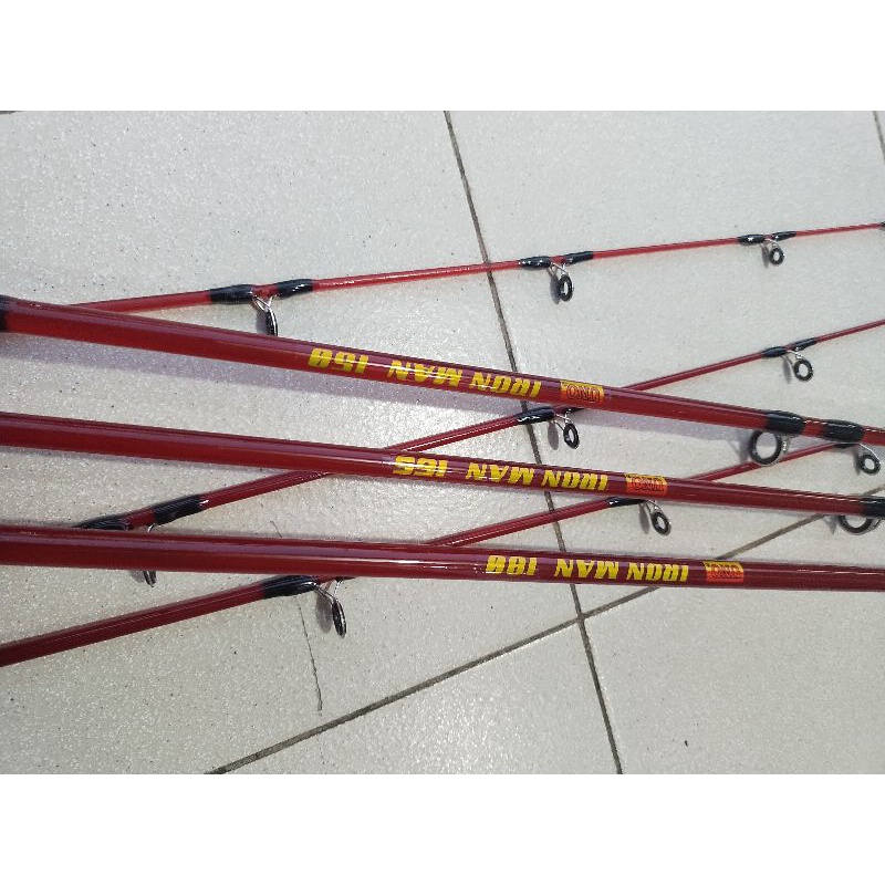 joran fiber glass Uno Ironman 150cm 165cm 180cm