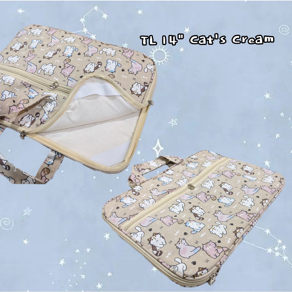 Tas Laptop kanvas motif sleeves Laptop 14&quot; Inch/ Tas Jinjing Laptop