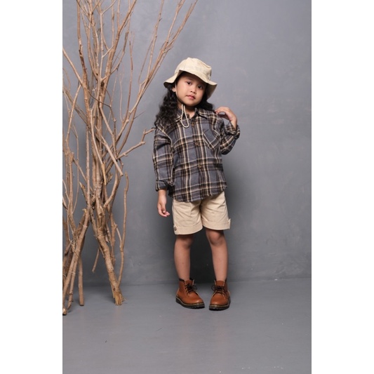 KEMEJA FLANEL - Promo 10.10 Baju Anak Laki Laki Setelan Atasan Bayi Baby Kids Cewek Cowo Perempuan Katun Lucu Murah 1-6 Thn