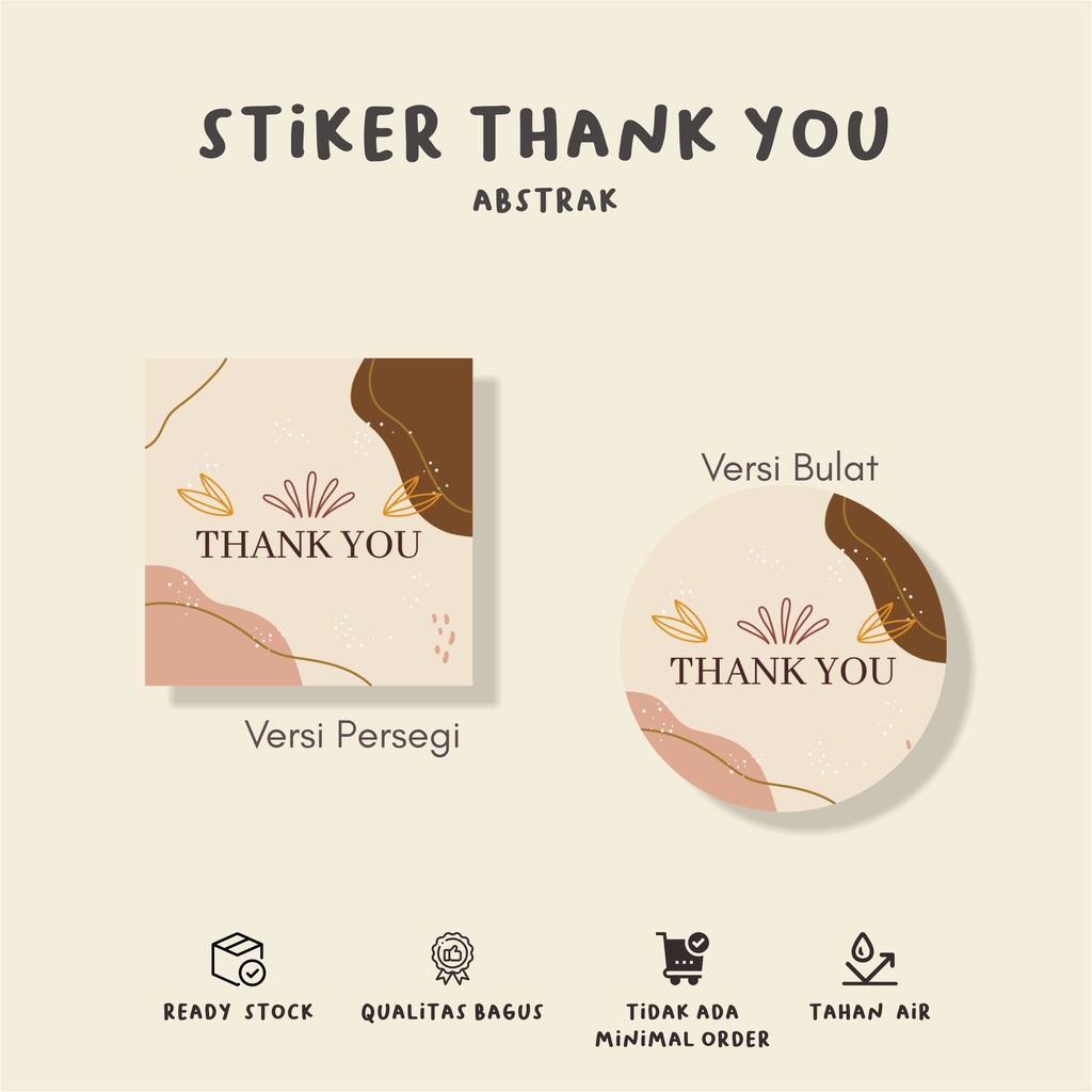 

stiker thank you edisi ABSTRAK murah/label paking thank you