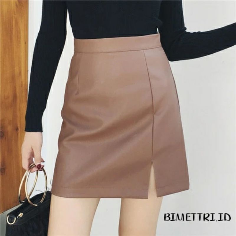 Rok Mini korean / Korean Mini Split Sexy Bodycon / Rok Mini Belah Sampung