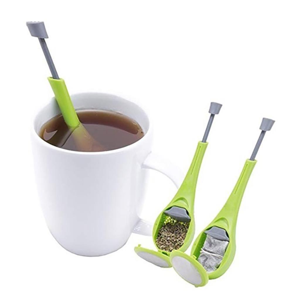 Tea Infuser Spoon Reusable Tea Strainer Saringan Teh Anti Air Alat Teh Silikon Penampilan Indah Untuk Camping