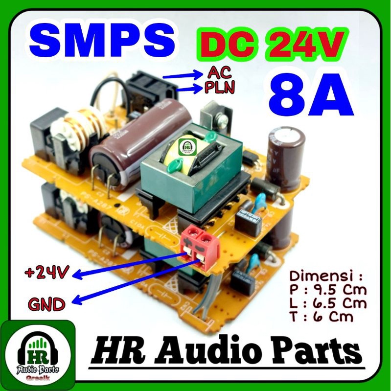 SMPS DC 24V 8A Power Supply dc 24v 8 Ampere for Amplifier Class D 2x150W or Subwoofer