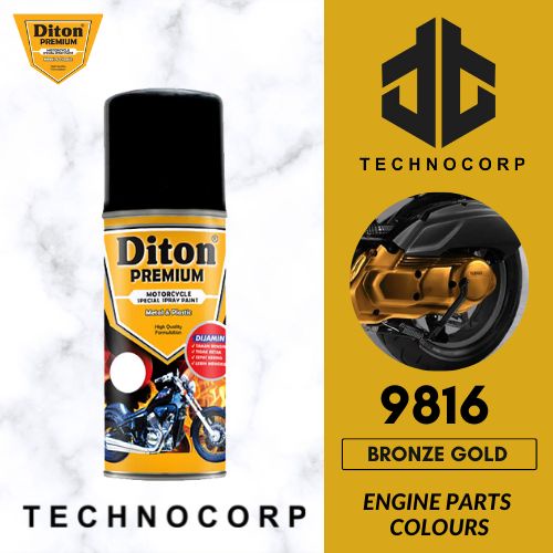 

Cat Semprot DITON PREMIUM 9816 BRONZE GOLD / ENGINE MESIN TEMBAGA EMAS