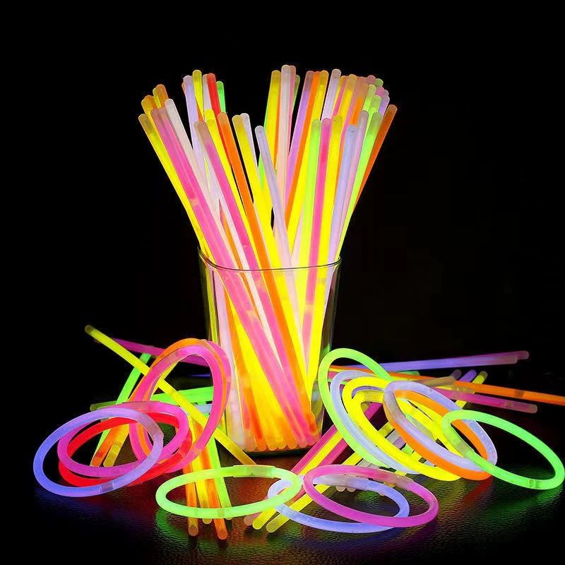 (10 pcs) Glow Stick.Show in Drak Stik Bercahaya Bisa di Jadikan Gelang Stick Bercahaya Glowing Stick