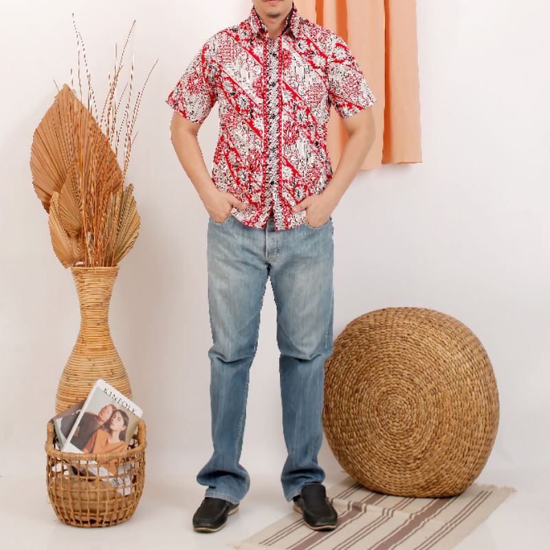 kemeja batik pria super jumbo/kemeja imlek/kemeja natal/kemeja pria