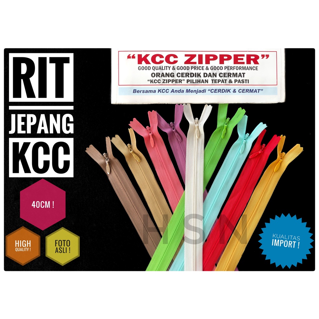 ritsleting / resleting jepang kcc 40 cm