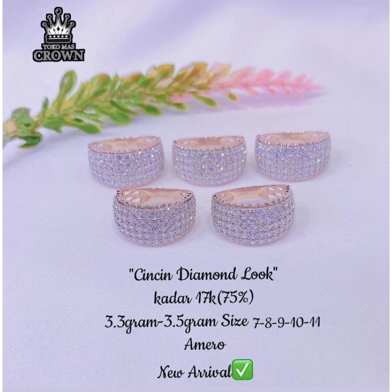 CINCIN FASHION MODEL DIAMOND LOOK NEW size 10 3.8gram