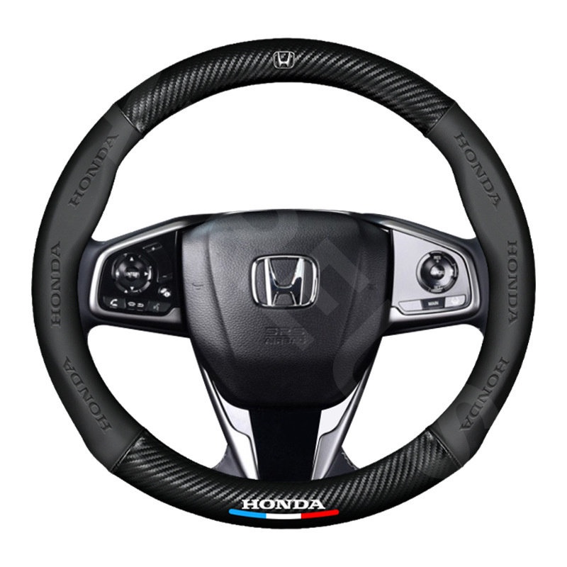 Sarung Setir Setir Mobil HONDA Untuk Freed Brio City Civic CRV HRV BRV Accord Jazz Auto Steering Wheel Cover Pelindung Kemudi Interior Mobil Logo Printing 3D