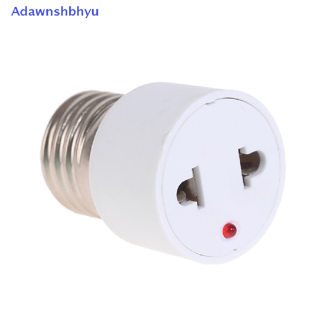 Adhyu 220V E27 ABS Putih Konektor Aksesoris US/EU Plug Screw Bulb Base Adapter ID