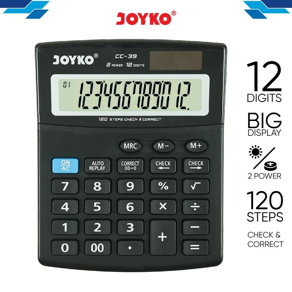 

BISA COD Calculator Kalkulator Joyko CC-39 12 Digits Check Correct