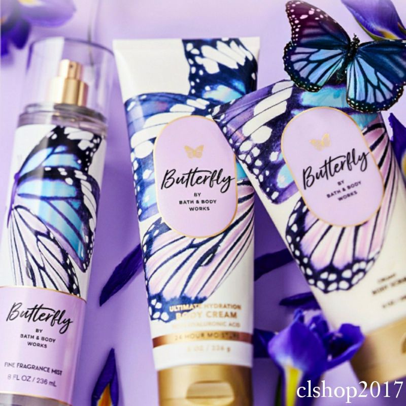 BATH &amp; BODY WORKS BBW BUTTERFLY SERIES FULLSIZE TRAVELSIZE MIST LOTION SHOWER GEL BODY CREAM HAND CREAM SHOWER GEL BODY CREAM LOTION MIST WASH WALLFLOWER ROOMSPRAY SCENTPORTABLE GENTLE GEL DEEP CLEANSING GENTLE FOAMING CREAMY LUXE