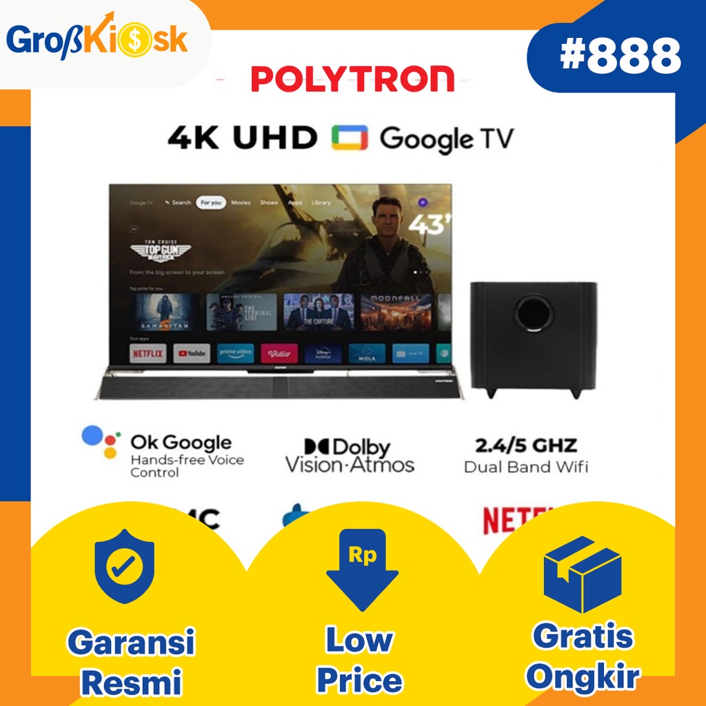 LED TV 43 INCH POLYTRON SMART TV PLD 43BUG5959