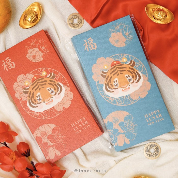 

><><><] Angpao Imlek 2022 Macan Tiger / Hong Bao / Angpau / Amplop Uang - Long